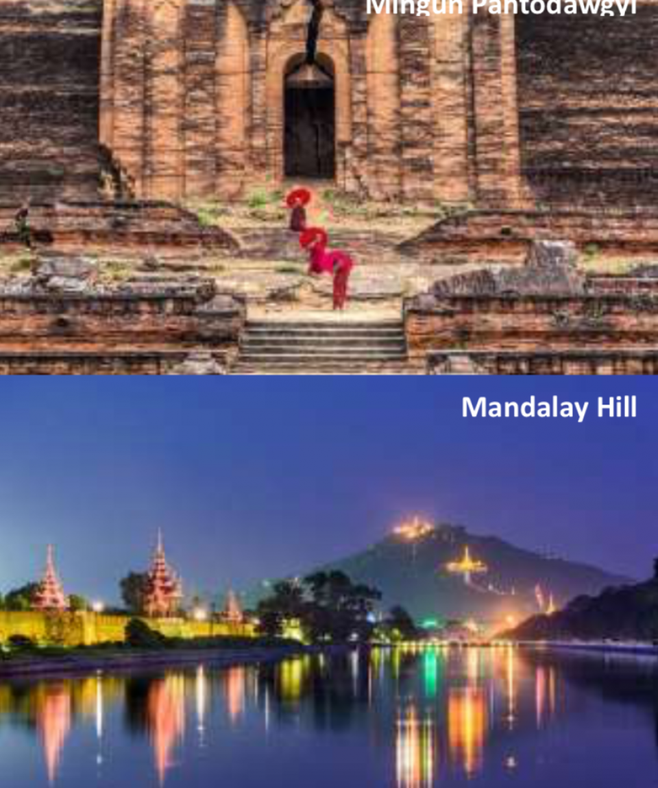 5 Days 4 Nights Yangon, Mandalay, Mahamuni Pagoda, Amarapura, Mingun Bell, Pyin Oo Lwin Highland, Shwedagon Pagoda (FREE upgrade to Excellent-Cuisine Restaurants & Private Tour)
