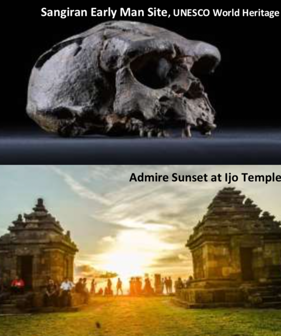 4 Days 3 Nights Jogjakarta, Solo City, Sangiran Early Man Site, Borobudur Temple, Candi Mendut, UNESCO Prambanan, Ijo Temple