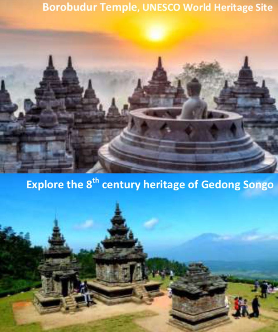 4 Days 3 Nights Jogjakarta, Borobudur Sunrise, UNESCO Prambanan, Mt. Ungaran, Umbul Sidomukti, Gedong Songo, Semarang City