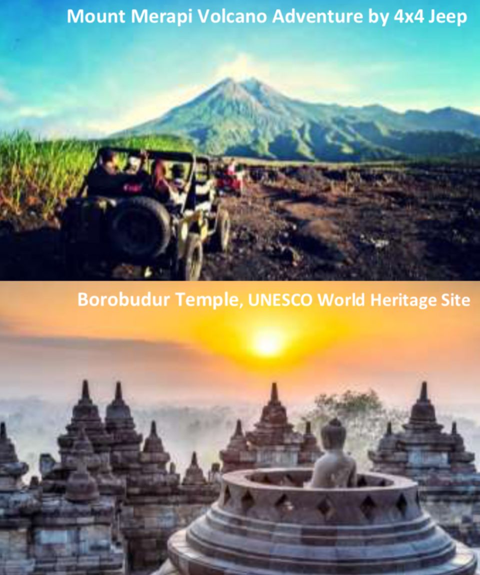 4 Days 3 Nights Jogjakarta, Solo City, Sangiran Early Man Site, Borobudur, UNESCO Prambanan, Ijo Temple, Mt. Merapi Volcano