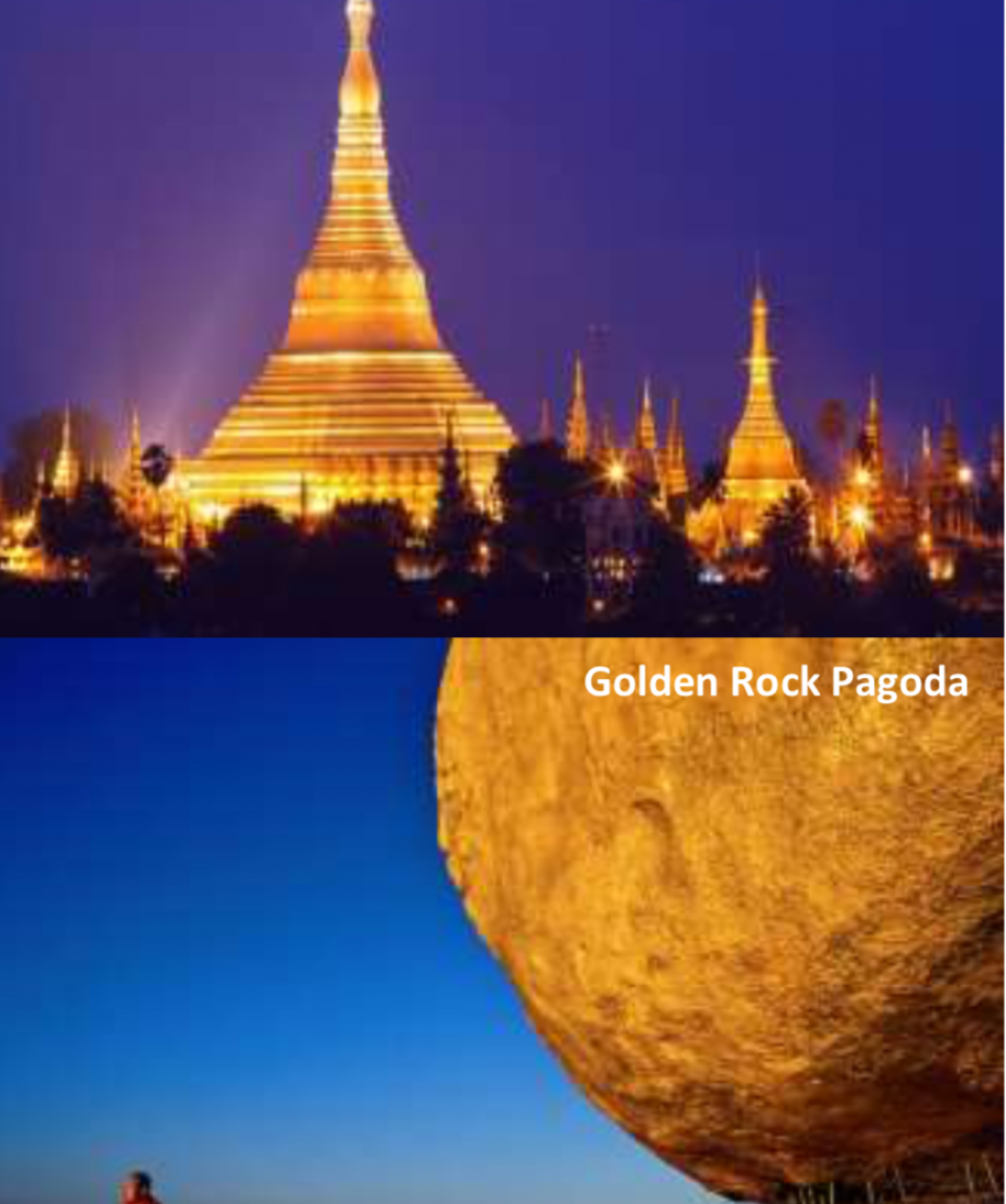 5 Days 4 Nights Yangon, Bago, Kyaiktiyo Golden Rock, Thanlyin Port City, Royal Kandawgyi Lake, Shwedagon Pagoda (FREE upgrade to Excellent-Cuisine Restaurants & Private Tour)